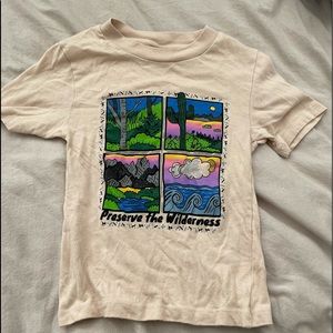 Urban outfitters cream wilderness baby tee. Never worn!
